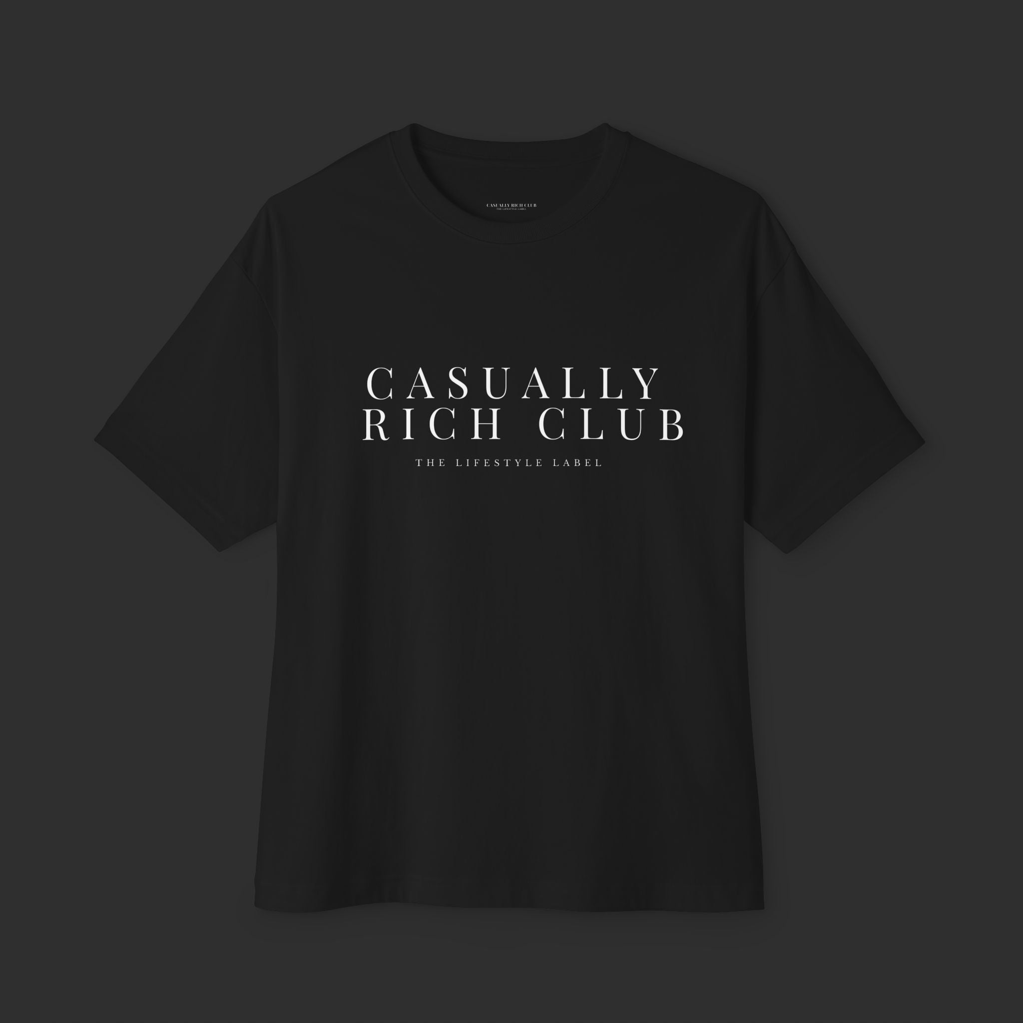 black Expanded Logo Tee – Premium Relaxed Fit Streetwear