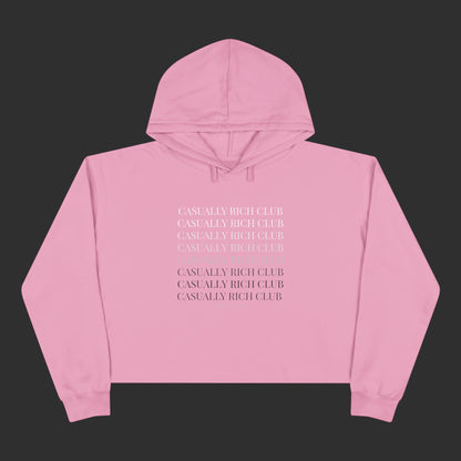 Monochrome Fade Crop Hoodie - Relaxed Fit / Front Design