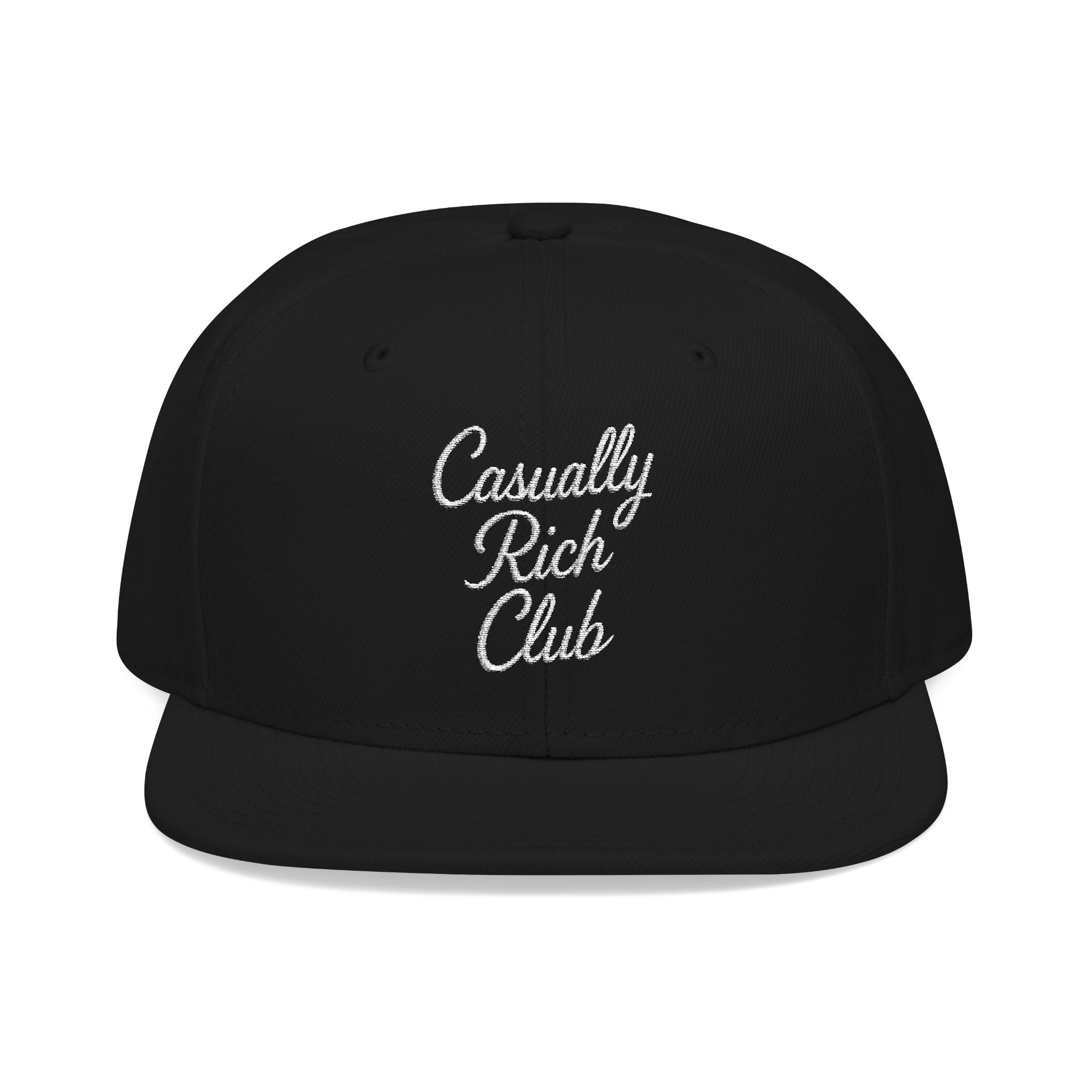 Copy of Casually Rich Club Script Snapback Cap - Dark Variation