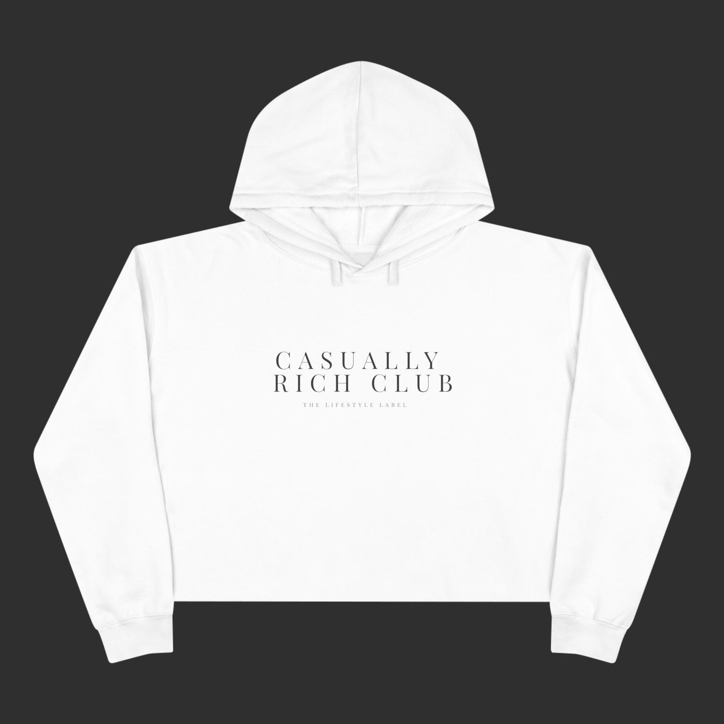Expanded Logo Crop Hoodie - Relaxed Fit / Front Logo