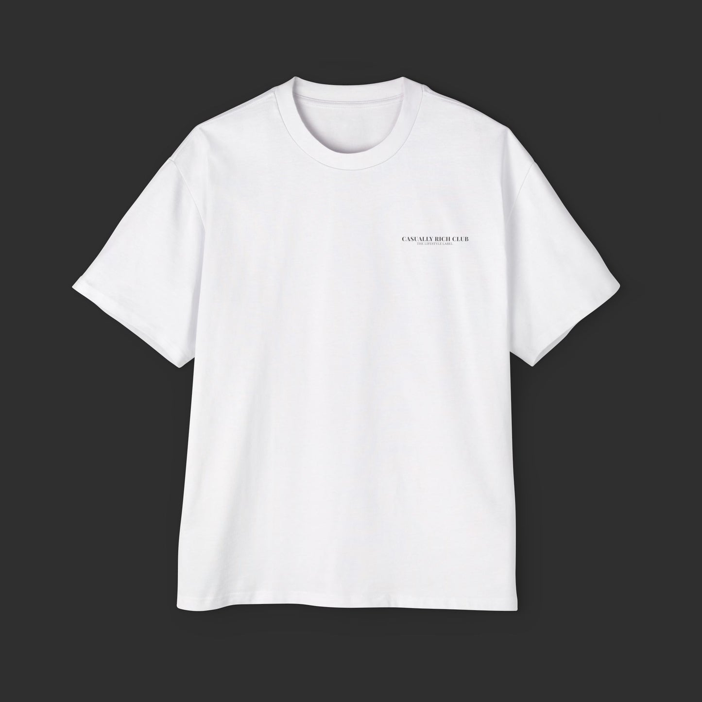 white “The Lifestyle Was Always the Plan” Oversized Tee