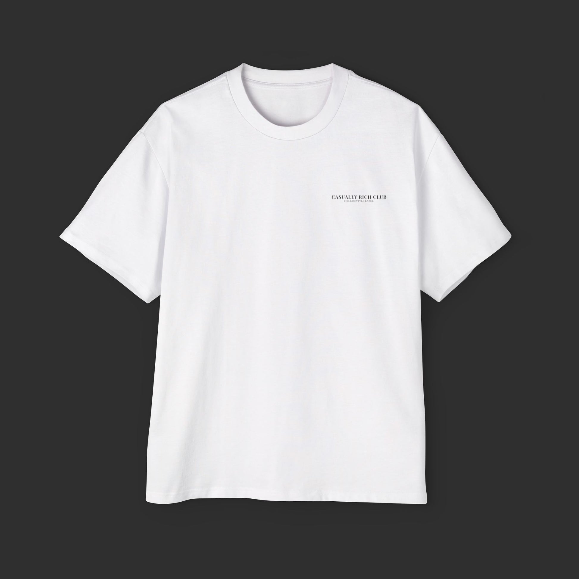white “The Lifestyle Was Always the Plan” Oversized Tee