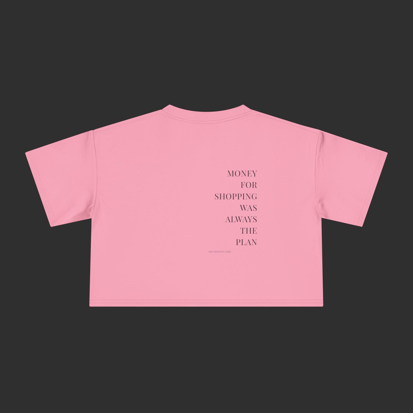 Money For Shopping Was Always The Plan Crop - Relaxed Fit / Back Design