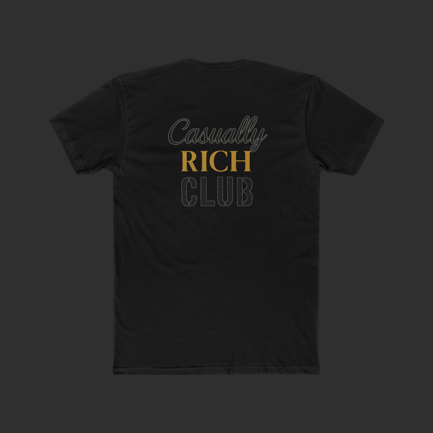 black Typeface Edition Tee – Minimalist Back Logo Style