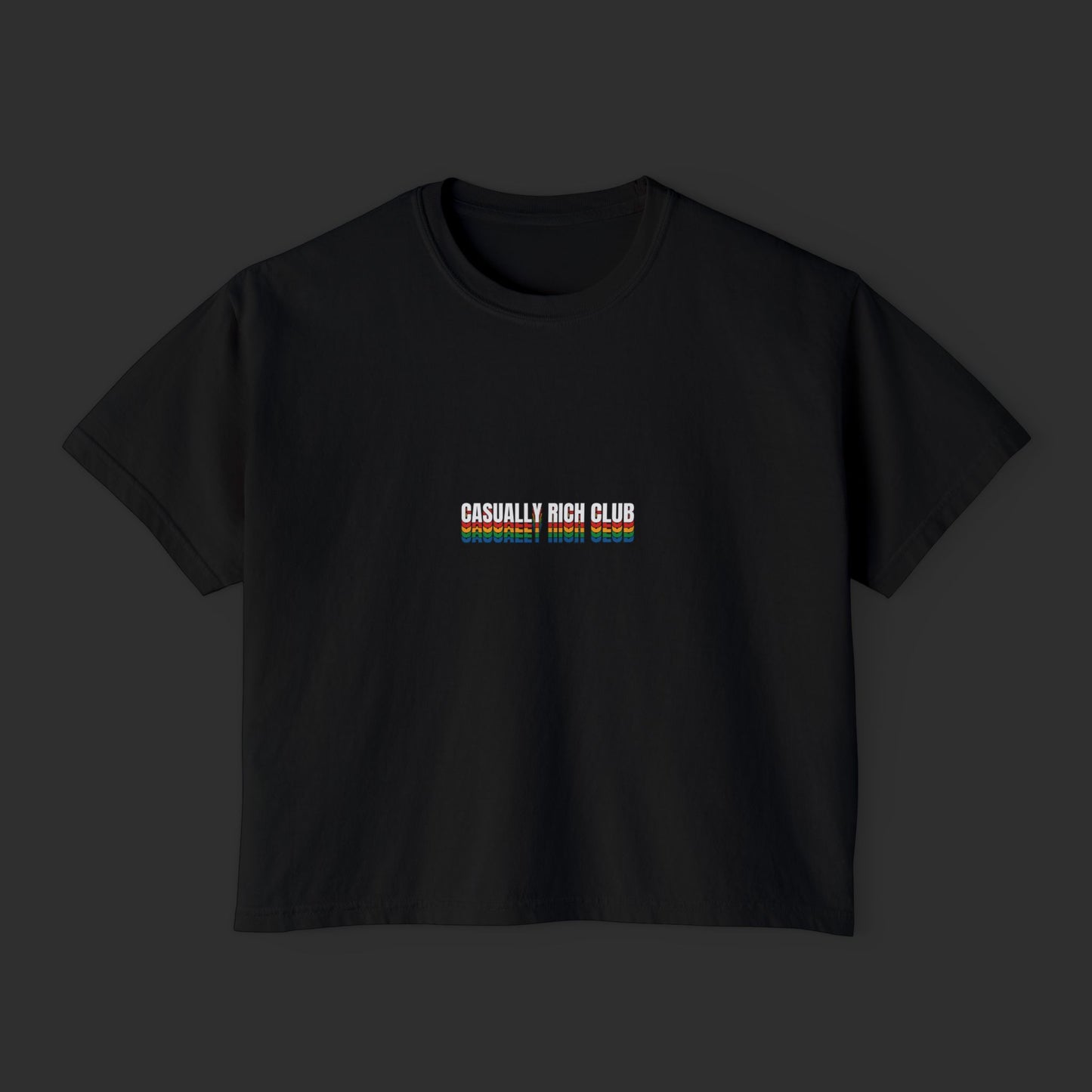 Layered Logo Boxy Tee - Relaxed Fit / Front Design