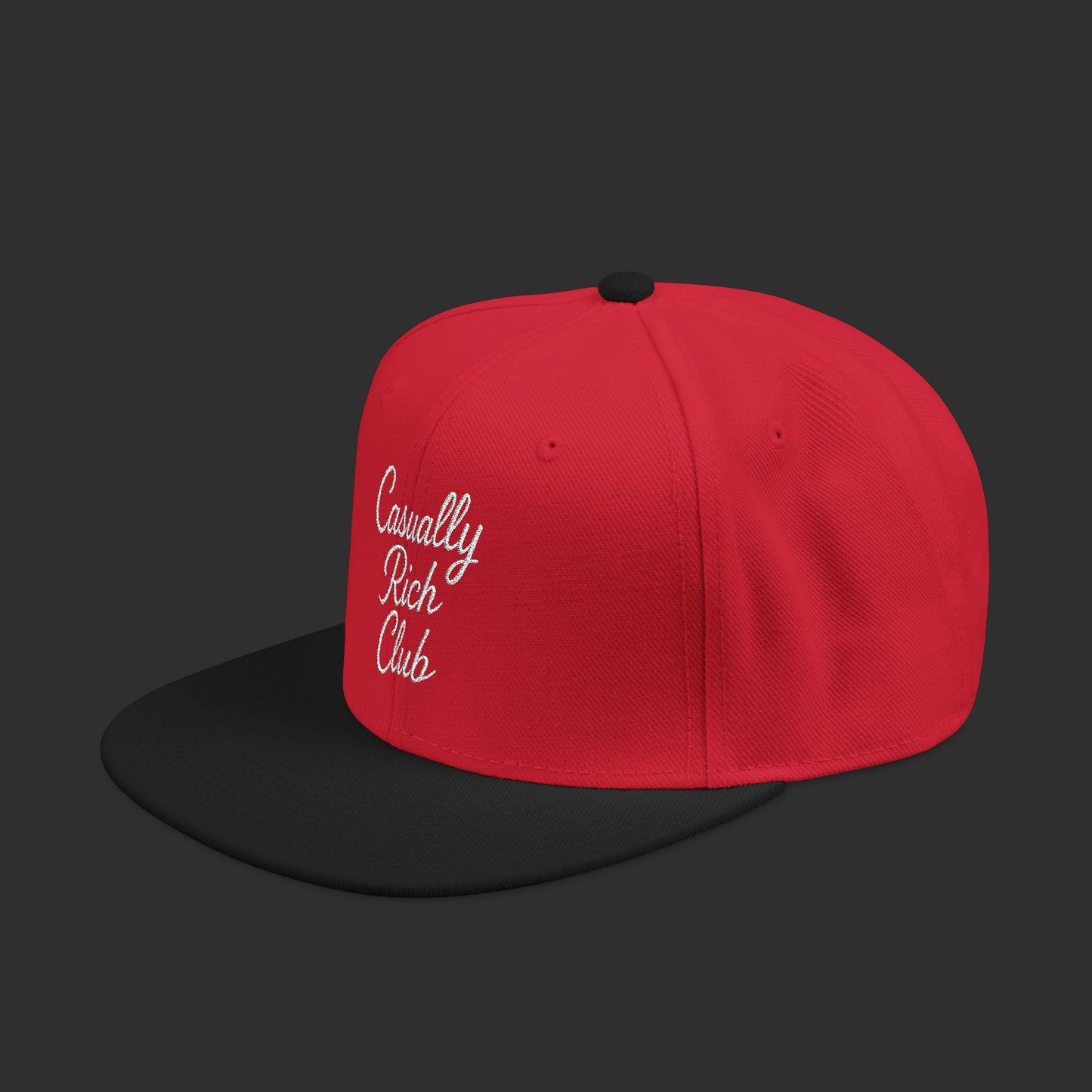 Copy of Casually Rich Club Script Snapback Cap - Dark Variation