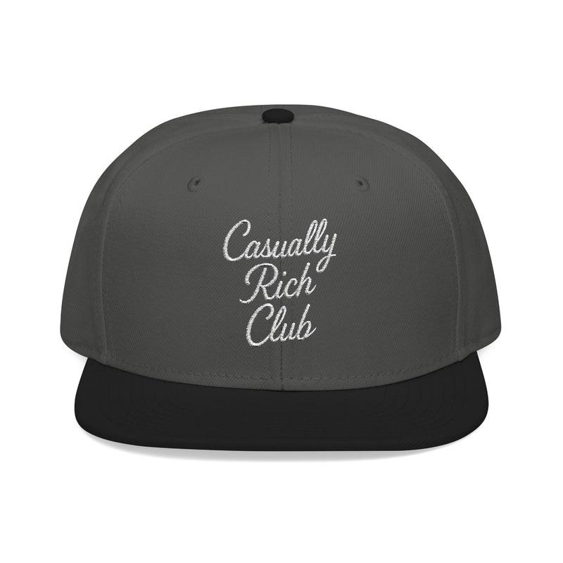 Copy of Casually Rich Club Script Snapback Cap - Dark Variation