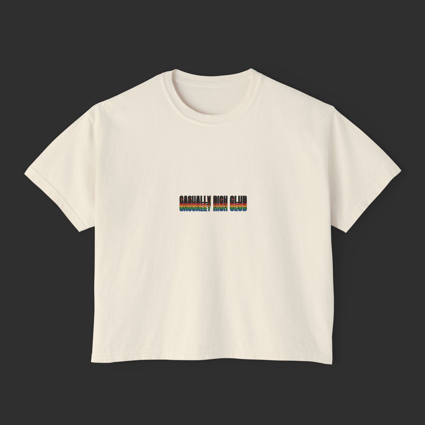 Layered Logo Boxy Tee - Relaxed Fit / Front Design