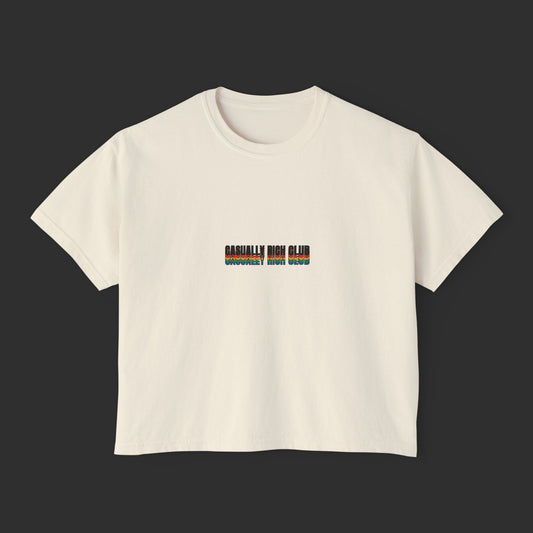Layered Logo Boxy Tee - Relaxed Fit / Front Design