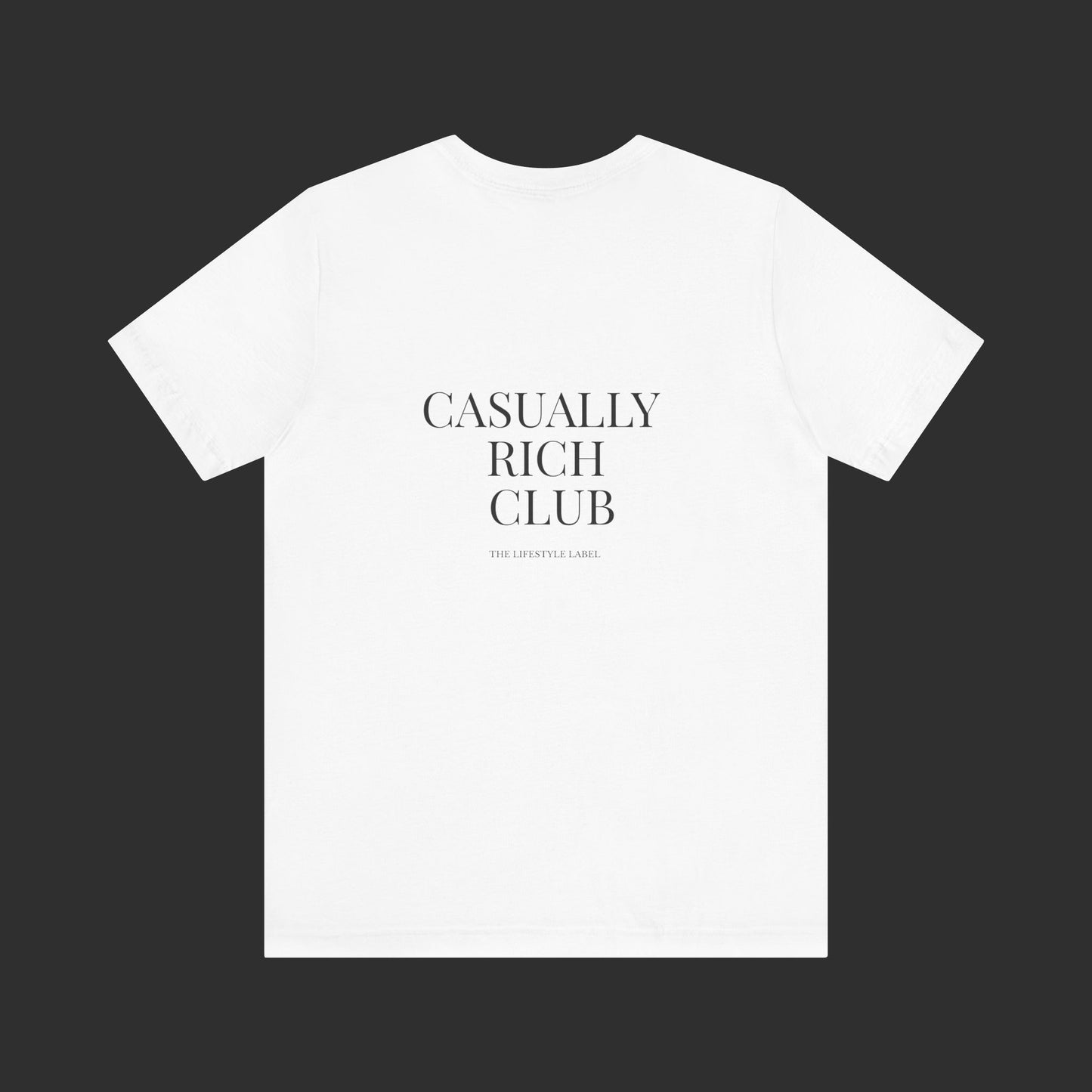 Classic Logo Tee – Casually Rich Club Back Logo Shirt