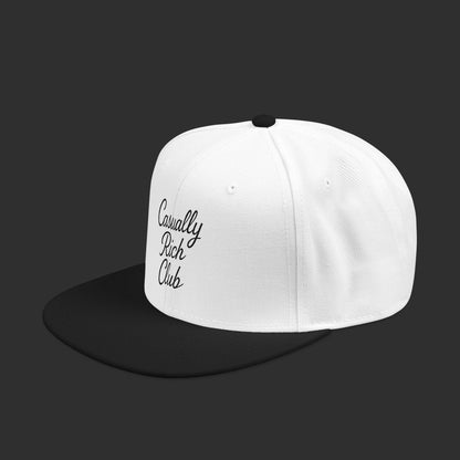 Casually Rich Club Script Snapback Cap - Light Variation