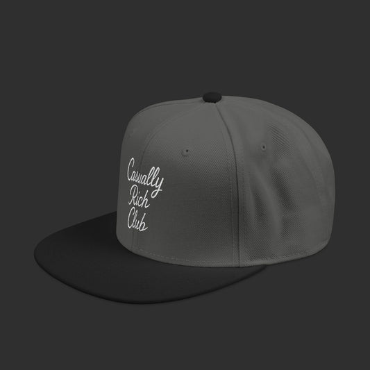 Copy of Casually Rich Club Script Snapback Cap - Dark Variation