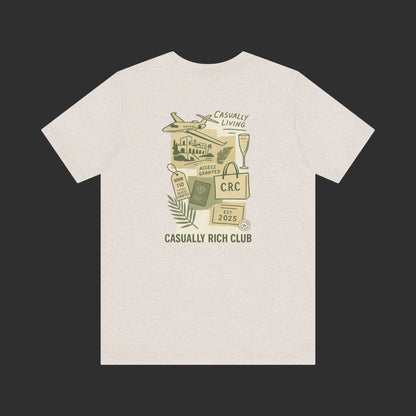 front view Rich Living Tee – Premium Back Graphic Streetwear