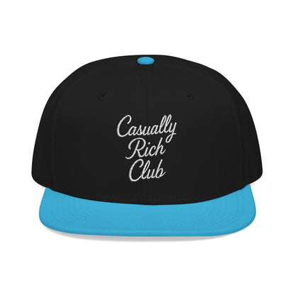 Copy of Casually Rich Club Script Snapback Cap - Dark Variation