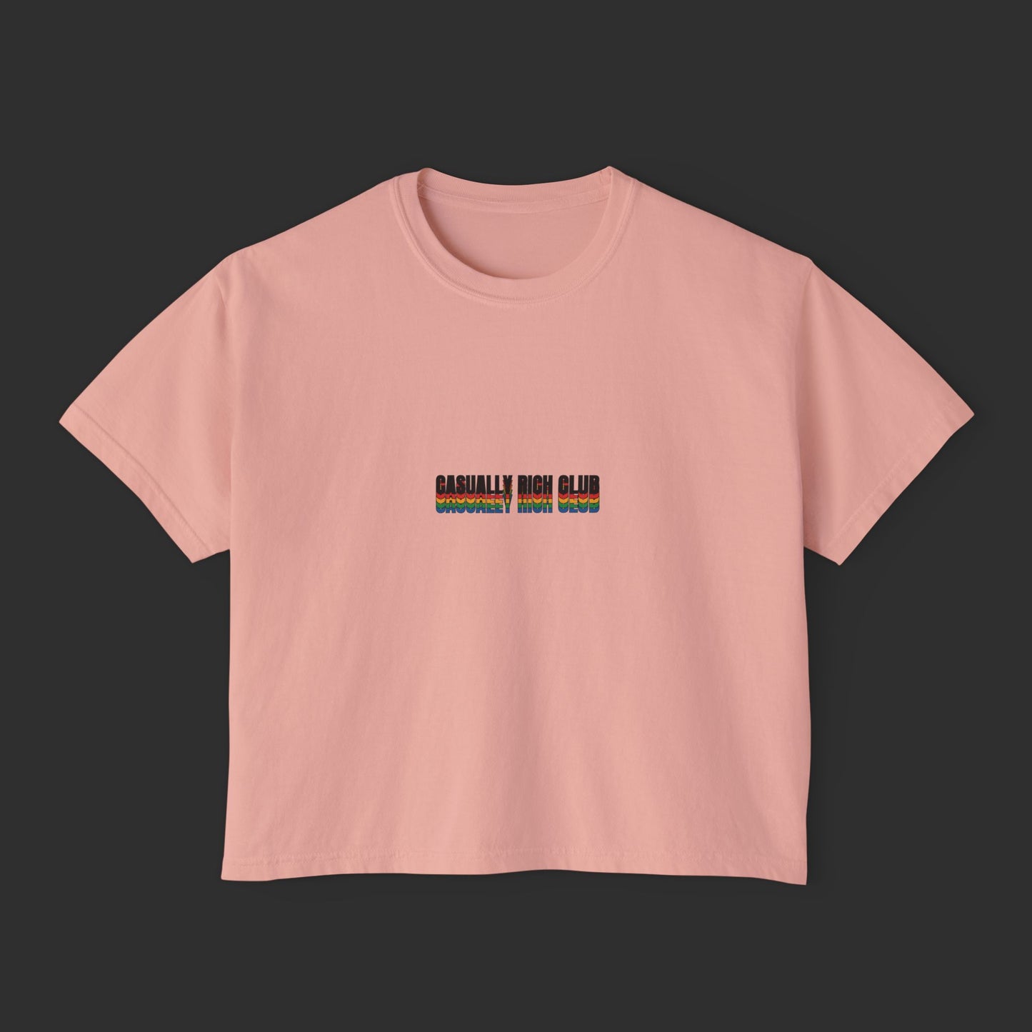 Layered Logo Boxy Tee - Relaxed Fit / Front Design
