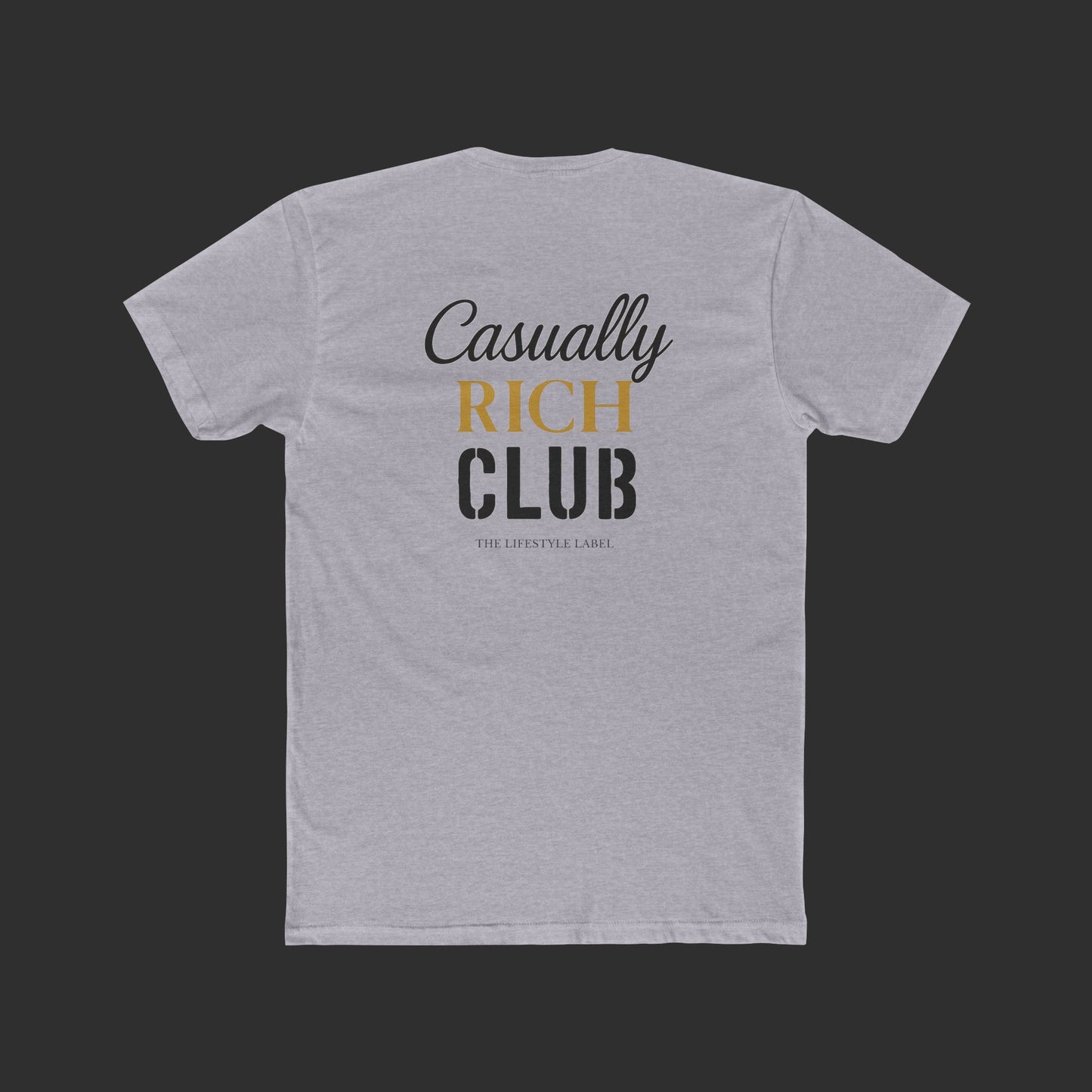 grey Typeface Edition Tee – Minimalist Back Logo Style