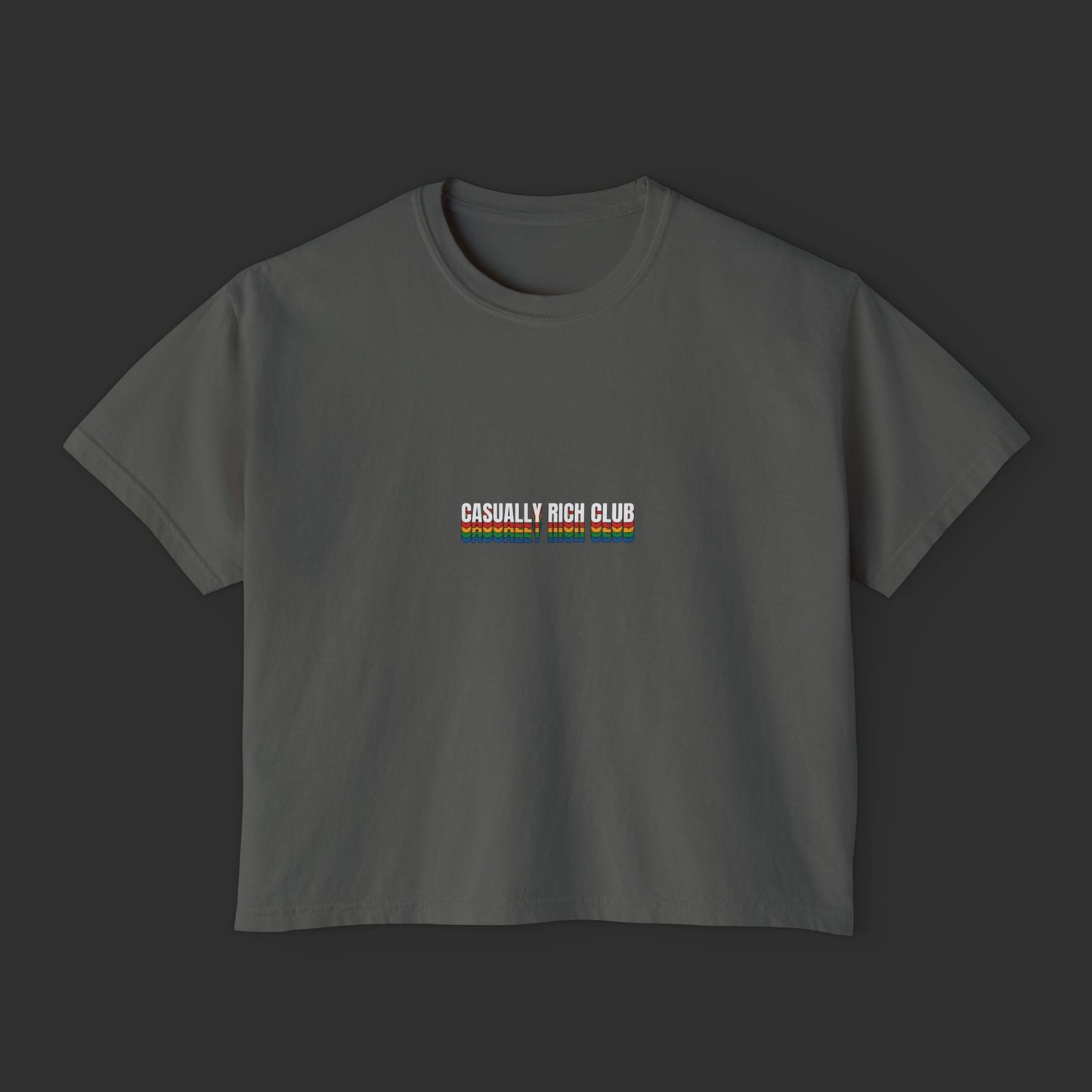 Layered Logo Boxy Tee - Relaxed Fit / Front Design