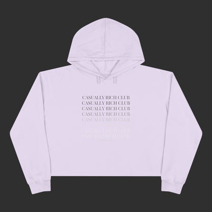 Monochrome Fade Crop Hoodie - Relaxed Fit / Front Design